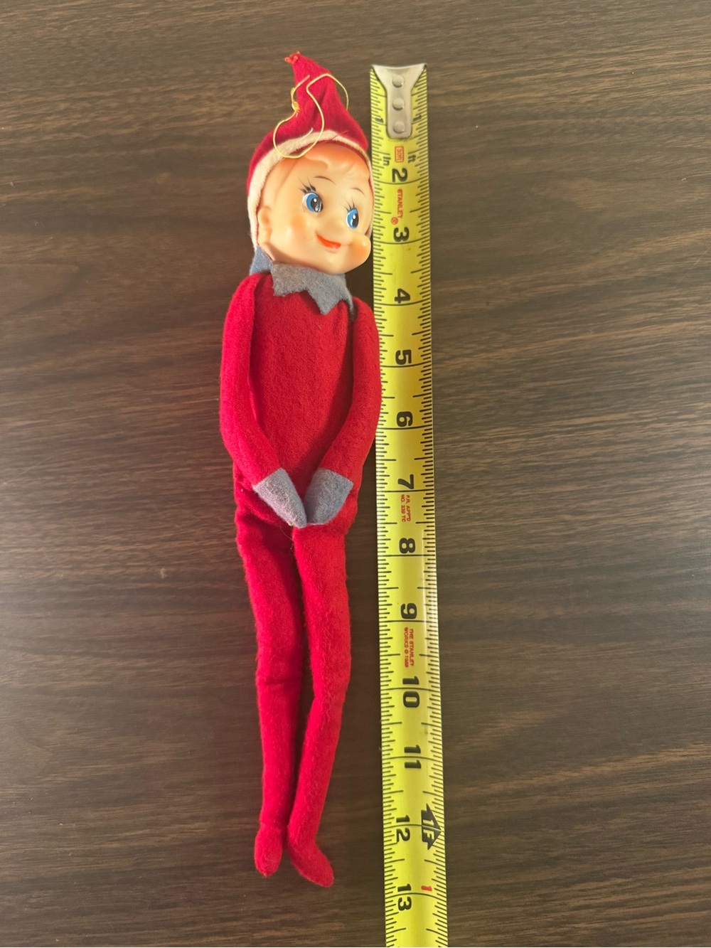 Vintage Knee Hugger Christmas Elf Pixie Tree Hugger Ornament 12”